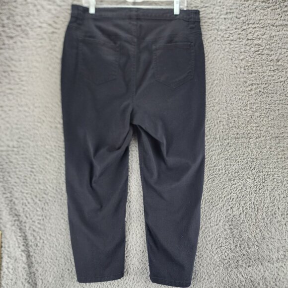 Catherines Jeans Womens 16W Petite Black Stretch High Rise Straight *GUC* - Picture 9 of 11